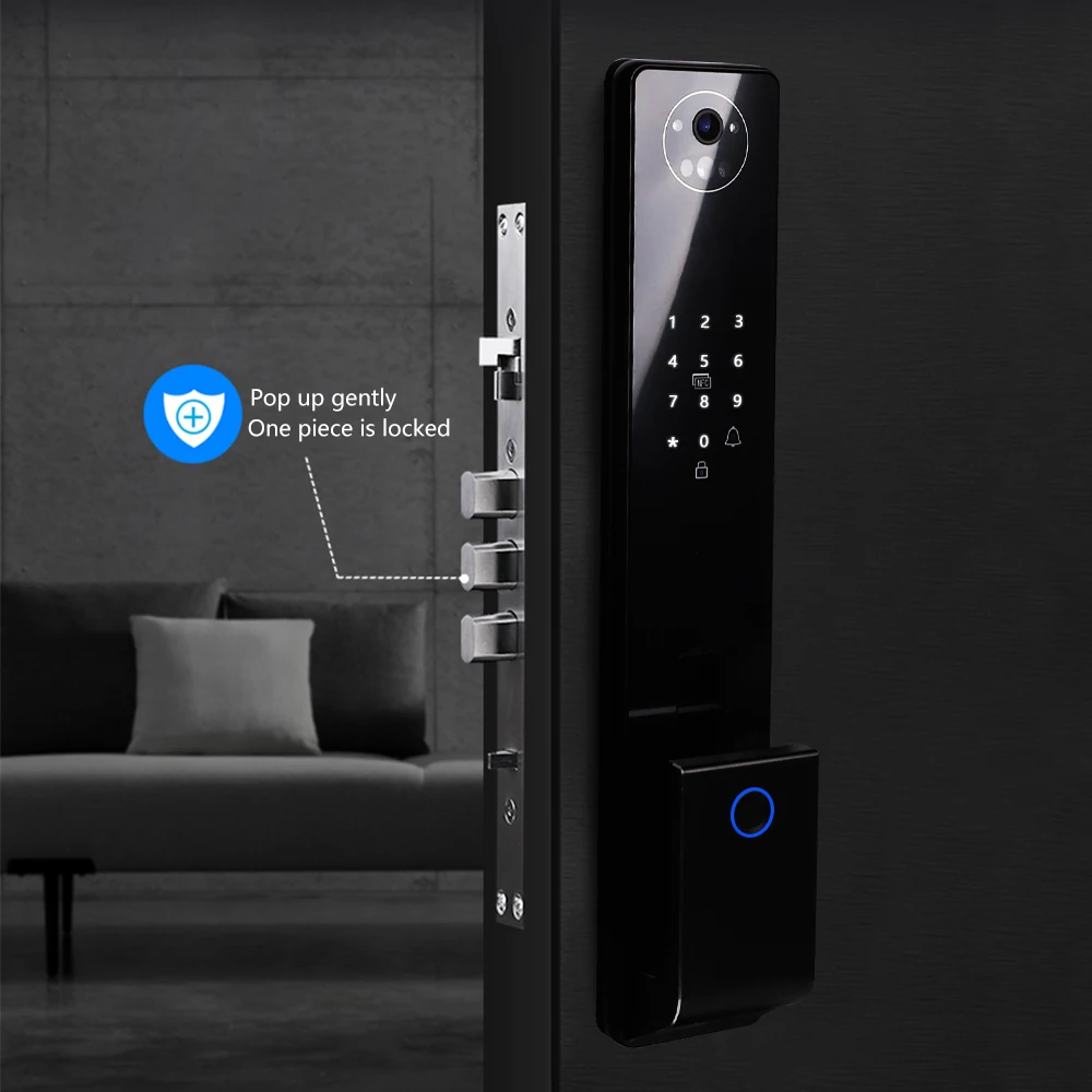 Bingoelec Waterproof Brazil Smart Security Digital Door Lock Facial Recognition Tuya Wifi Door Locks