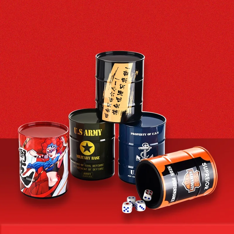 Creative Oil Barrel Custom dice Cup Household Commercial Dice Dice Cup Set