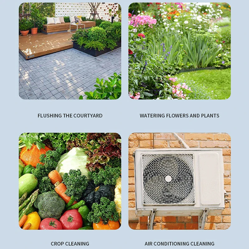 Automatic Car Wash Guns Machine Professional Car Washer Rechargeable Durable Battery Cordless Pressure Washer 2Battery