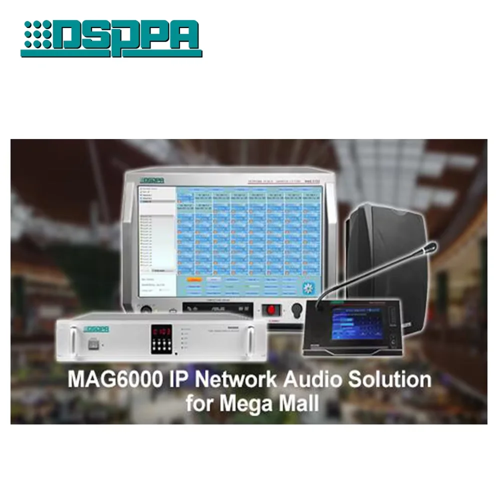 IP network audio system solution with Fireproof Ceiling Speaker PA Paging microphone for Emergency broadcast