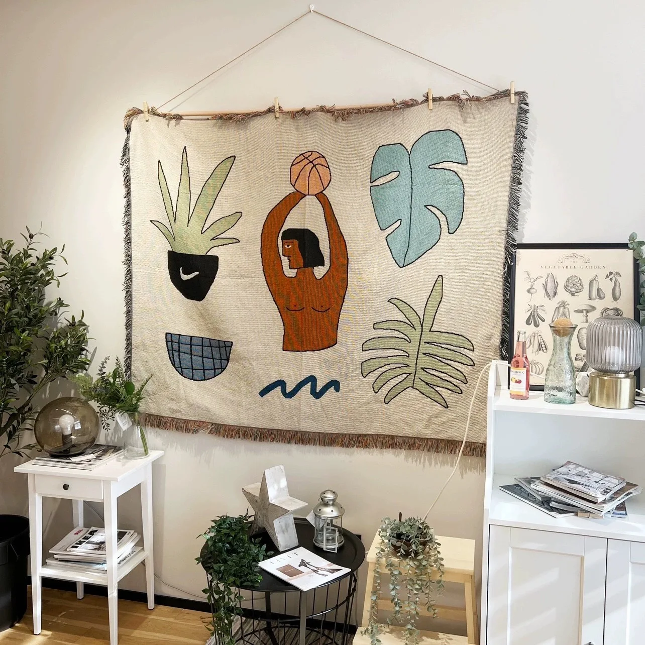 Custom Picture 100% Cotton Jacquard Woven Tapestry Custom Design Throw Blankets For Home Decor