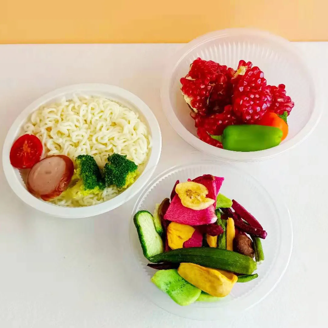 Custom Logo 12oz/16oz/35oz Clear Biodegradable Fruit Containers with Lid for Food Preservation Dessert Salad Fruit Storage