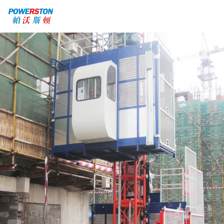 Double Cage 2 ton Building Construction  Elevator Passenger Hoist