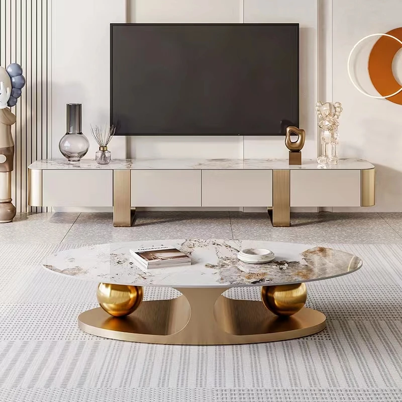 luxury living room furniture coffee table modern minimalist TV Table cabinet set,high gloss tv stand