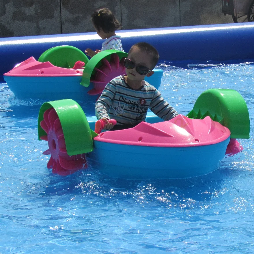 Cheap plastic small hand pedal boat kids economy hand paddle boats for sale
