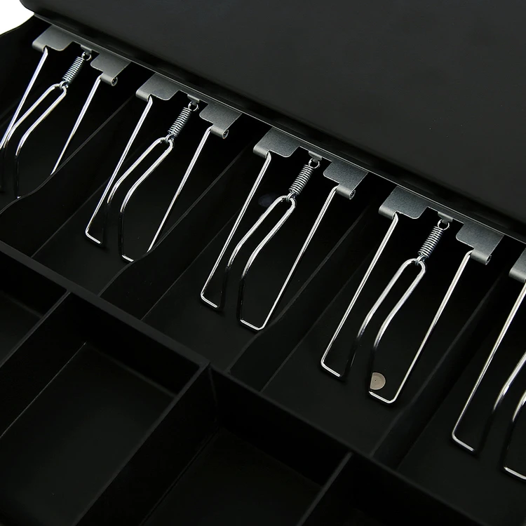 Rj11 RJ12  Black Top Selling 4 Bill 8Bill 405mm   Cash Drawer High Quality    for POS Terminal with Cash Drawer with