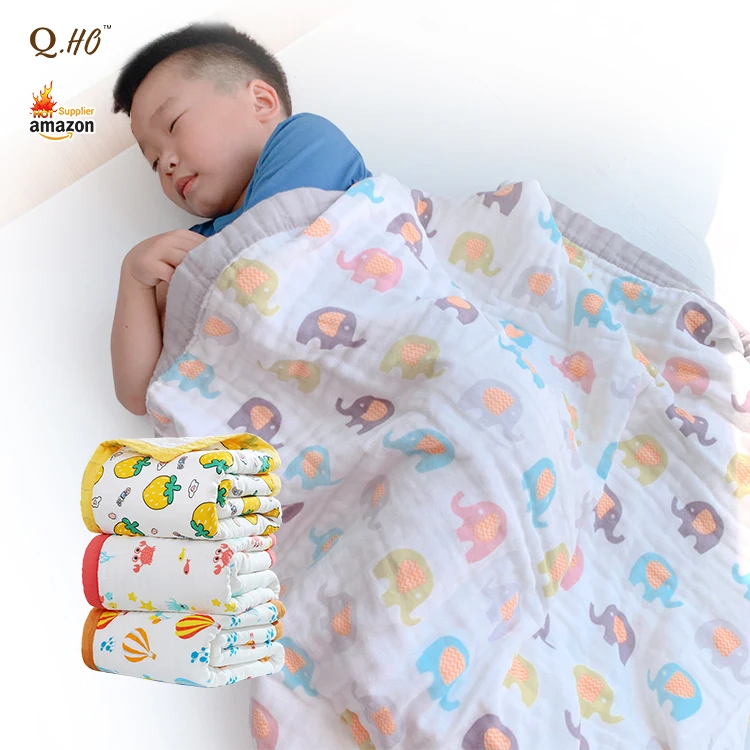 Factory custom hot sell boys girls kids toddler 100% Cotton baby weighted blanket for Kids Small Pockets