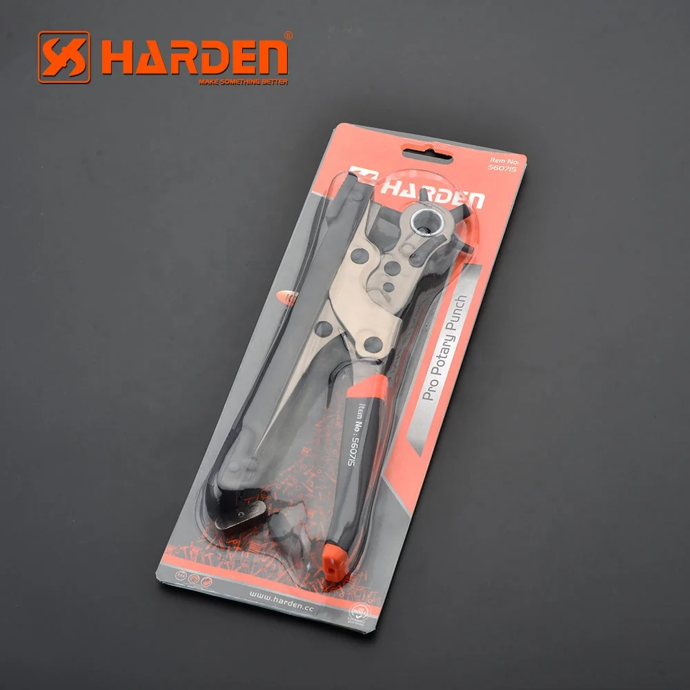 HARDEN 250mm Pro Rotary Punch Multi Hand Tool  Metal Leather Punch Pliers For round flat oval hole punching