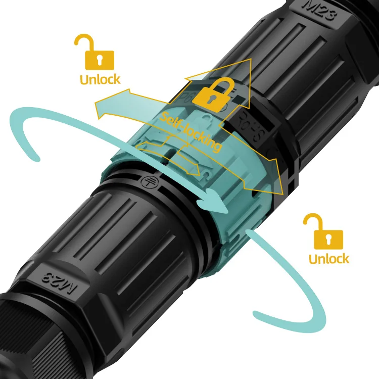 Factory Direct Wholesale Male Female Amp 2 Pin 3 Pin Optic Quick Waterproof Cable Connector