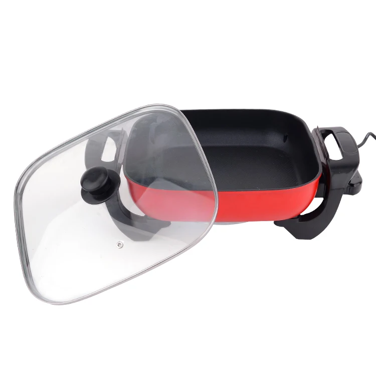 
High Quality Non Stick Cooking Pots Skillet Square Deep Fry Pan Electric Wok Electric Frying Baking Pan 