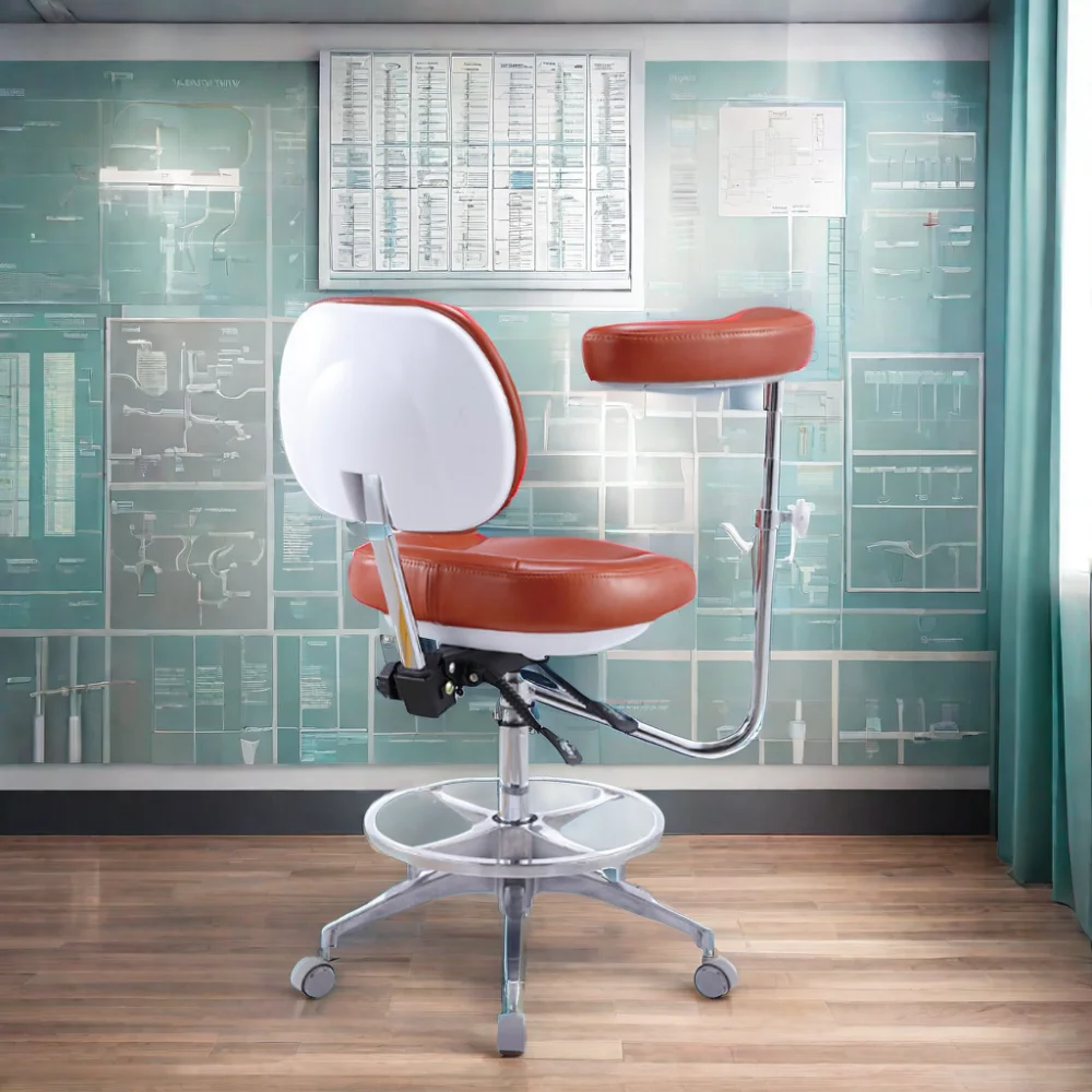 Ergonomic Dentist Chair  Dental Surgery Chair Dentist Stool Dentist Chair with Adjustable Armrest and Footrest