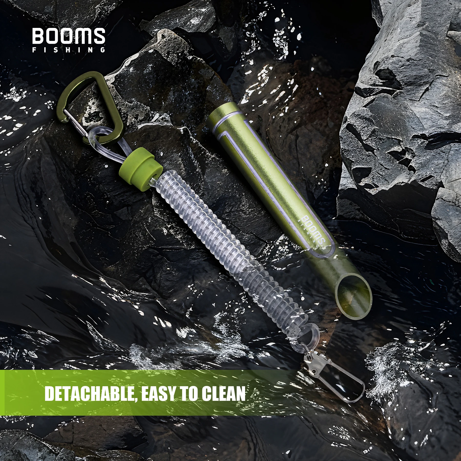 Anti-Loss Fly Fishing Lanyard TPU Retractable Coiled Lanyard Tether with Aluminum Tub Carabiner Horseshoe Buckle For Scissors