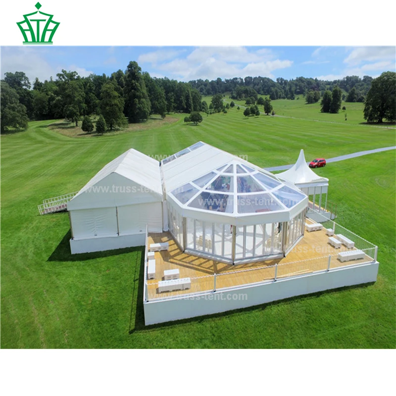 Best Selling Mobile Temporary Building Waterproof White PVC Fabric Shade Mixed Tent for Outdoor Activities