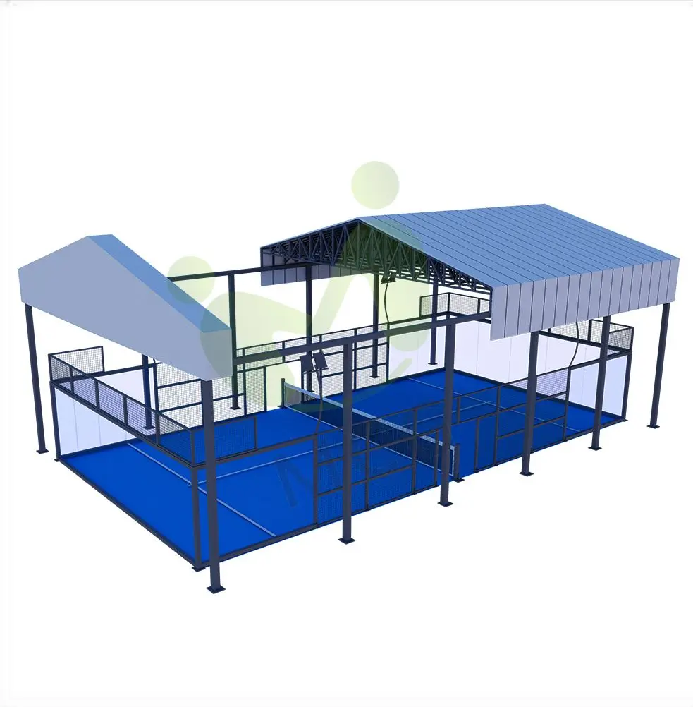 Padel Court покрытие теннисный корт плюс крыша весло Теннисный потолочный панорамный