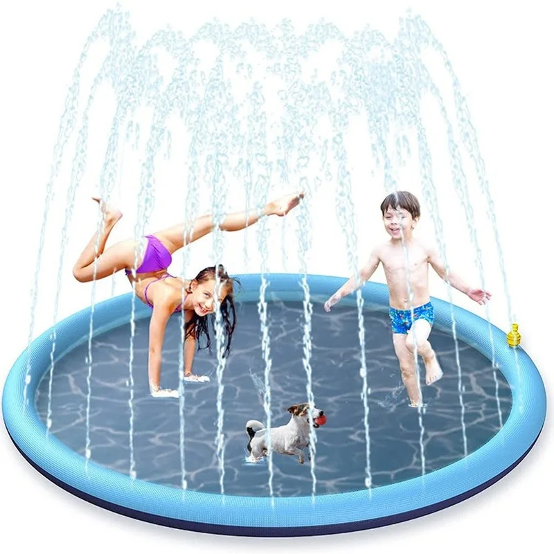 Dogs Play Cooling Bathtub Pet Sprinkler Pad Swimming Pool Inflatable Water Spray Pad Mat Dog Pool