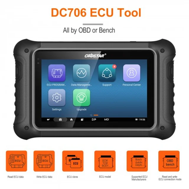 2024 single software original OBDSTAR DC706 ECU Tool for Car and Motorcycle ECM/ TCM/ BODY ECU Cloning by OBD or Bench mode