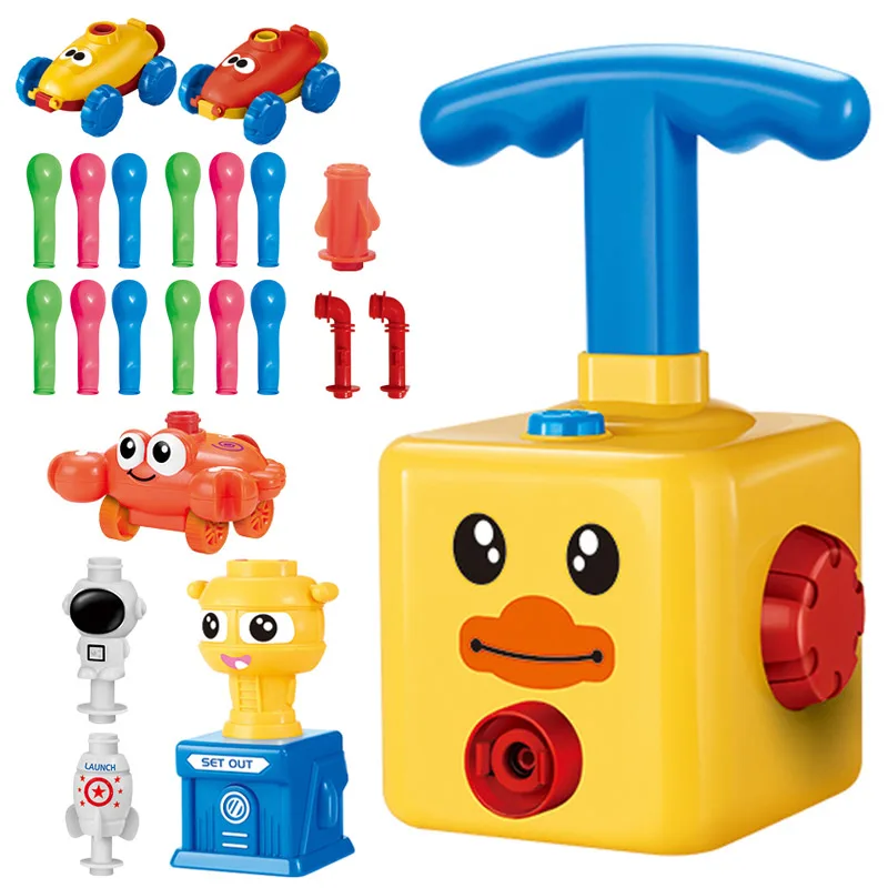 Wholesale Toys  Best Selling kids Pressed Launch Car Balloon Air Powered Launcher Car Toy Set