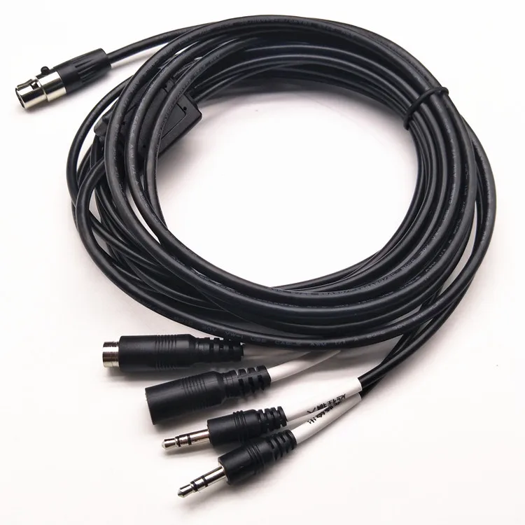 Factory Wholesale Microphone cable MIni XLR to Dual 3.5MM Male Audio Cable Mini XLR 5P Music Cable