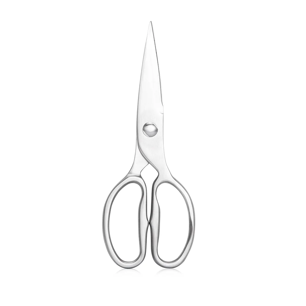 Promotion Chinese Stainless Steel Metal silver Non-slip Handle Multifunction Kitchen Scissors For Kitchen