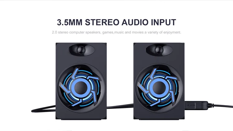 Sk706 Havit Hifi Lampe Lautsprecher Usb 2.0 Pc Gaming Led Lights Bass Speaker Audio With Amplifier