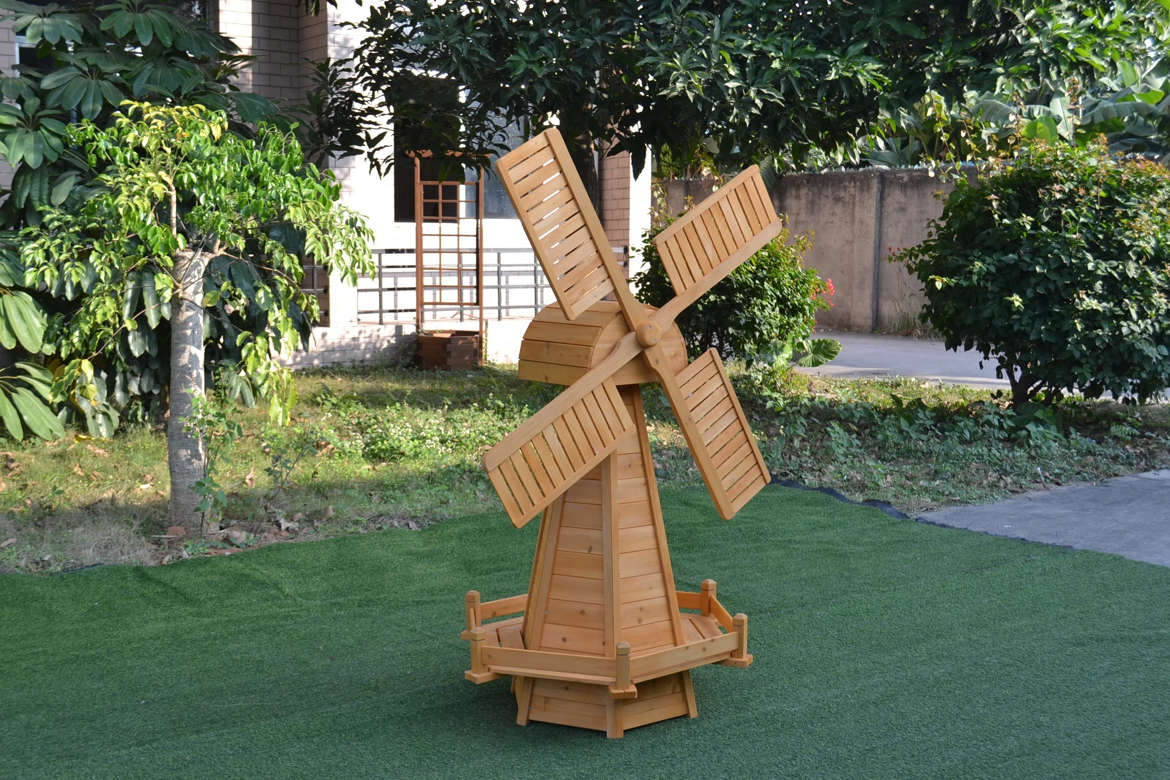 Wooden garden item windmill