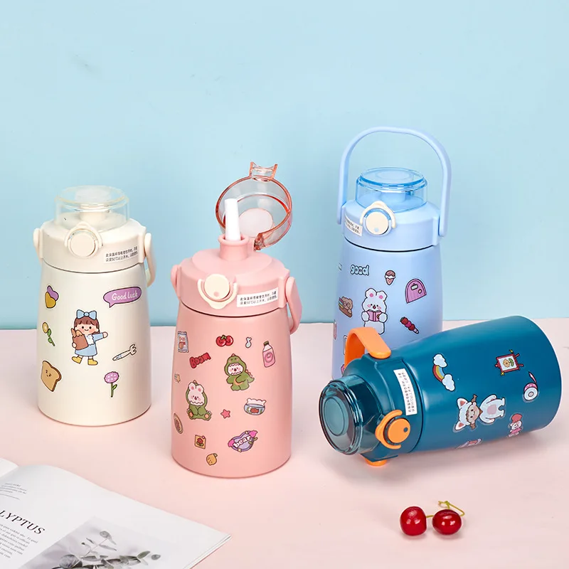 large capacity 700ml  ss 304 316 Sublimation Thermos Kids Insulated Stainless Steel kettle Bpa Free Sport Water Bottle For Kids