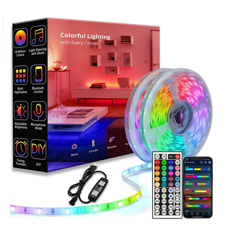 Светодиодная лента RGB SMD2835/5050 44 клавиши 5 метров 12 В