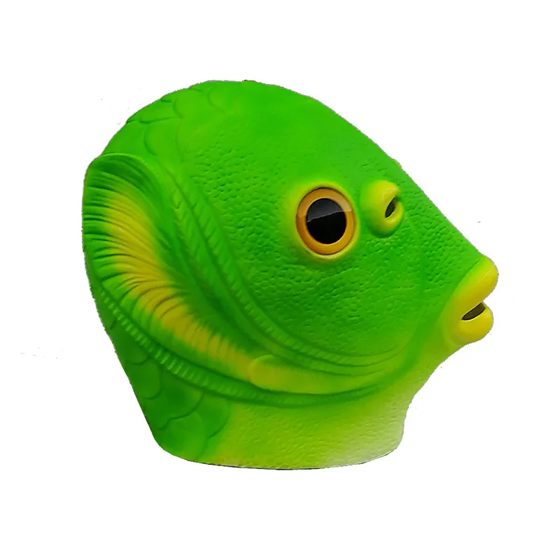 People fish head Mask Animal Half Face Fish Ear Mask for Easter Halloween Party Mardi Gras Costume Accessory party face mask