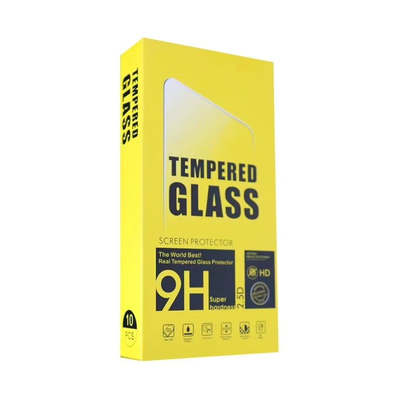 Wholesale printed mobile smart cell phone tempered glass screen protector packing envelope packaging boxes