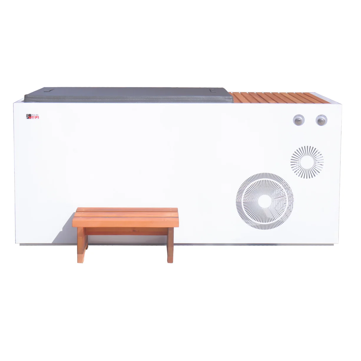 Luxury Cold Plunge Tub Freestanding Stainless Steel Ice Bath With Wooden Liner All In One Tub