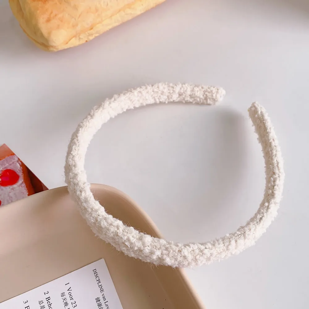 Tschick New Women Girls Sweet Colors Broadside Plush Hairbands Ladies Lovely Soft Hair Hoop Headbands Female Hair Accessories