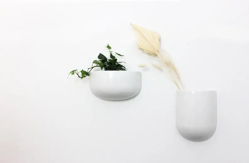 Modern Cozy Home Decor Indoor Flower Herb Pot Wide Wall Vase Planter