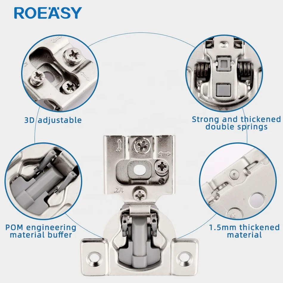 Roeasy гидравлические петли для кухонных шкафов дверные автоматические 3d