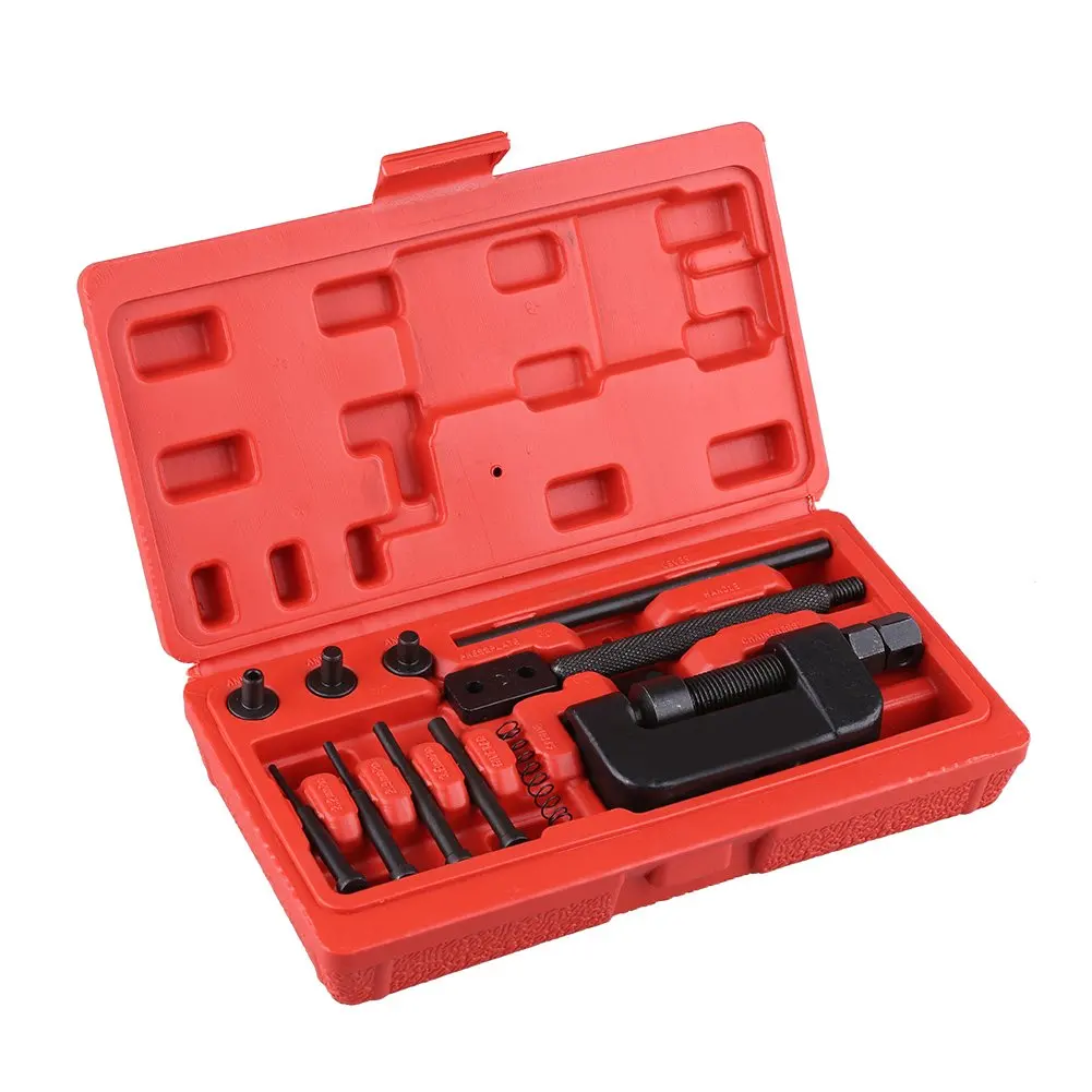 Mrcartool 13Pcs Heavy Duty Chain Breaker Rivet Cutter Repair Tool For Motorcycle Cam Drive Timing Chain Remover Cut Link Bike