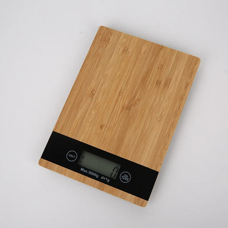 Home food baking scale kitchen electronic coffee weight scales bamboo board digital scale