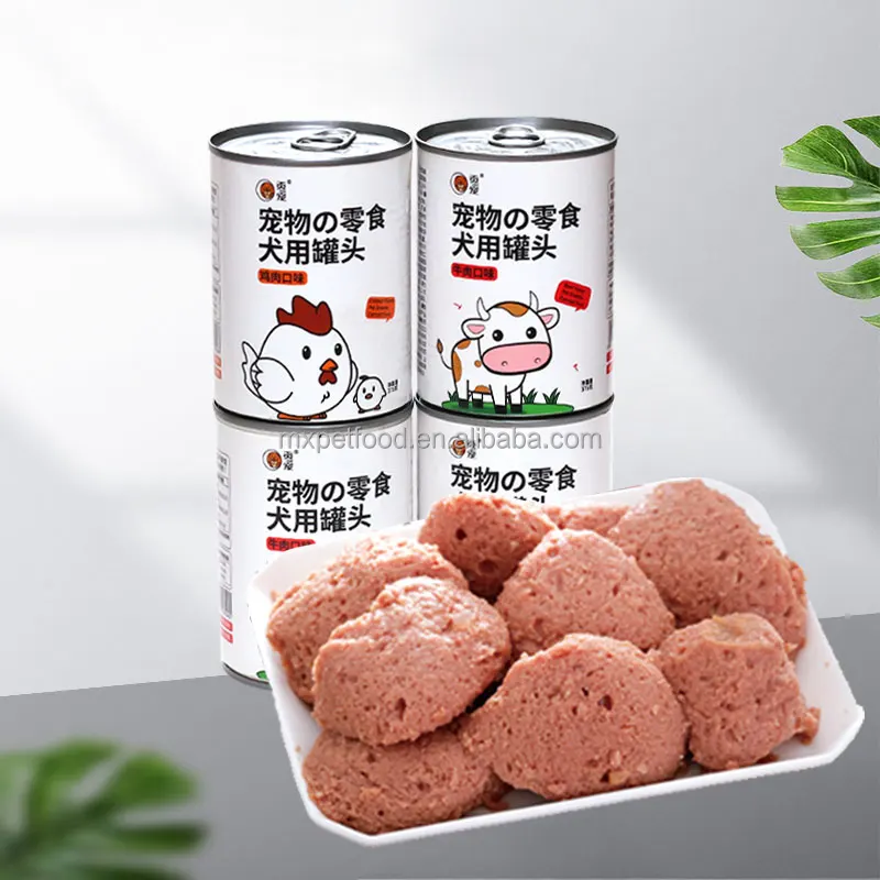 China Factory Direct Competitive Price Canned Wet Senior Dog Treats Dog Wet Food High Protein 375g Tuna Canned Wet Dog Food