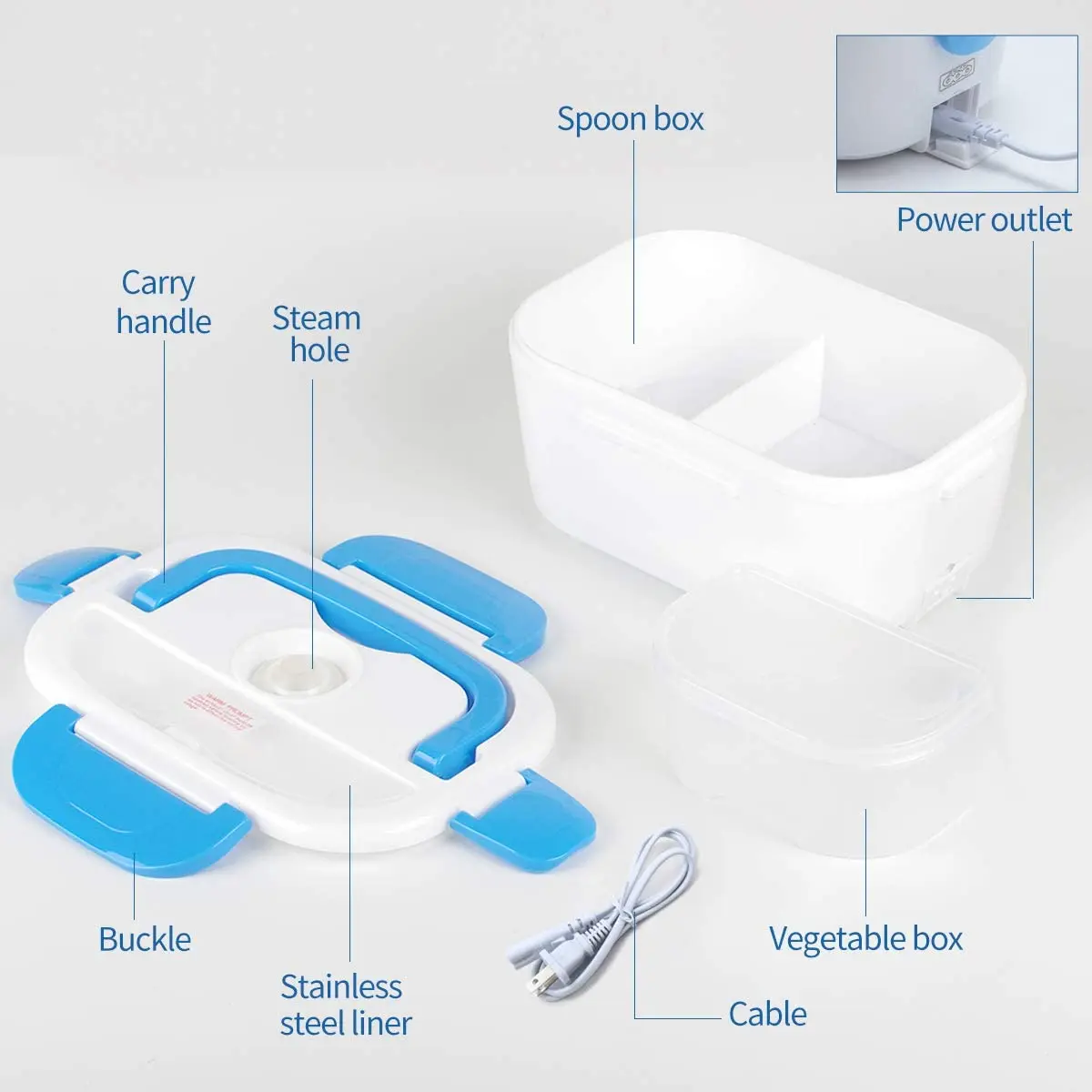 Cooker food warmer heater portable electric lunch box for office electric