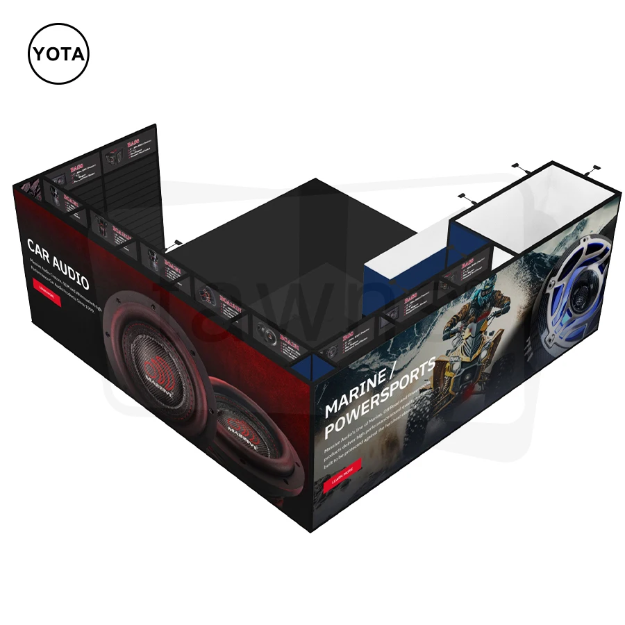 Tawns 20x20 Trade Show Aluminium Modular Free Standing Fabric Light Box Event Display Booth