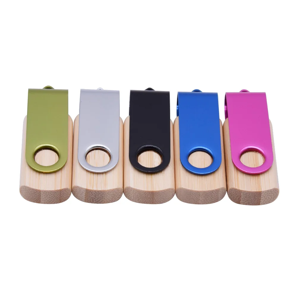 Customize Logo Wooden Rotating  Dark Flash 16gb 8gb Flash Drive Sticks Wedding Bulk Gifts Clip Pendrive Usb 3.0 128gb 64gb 32gb