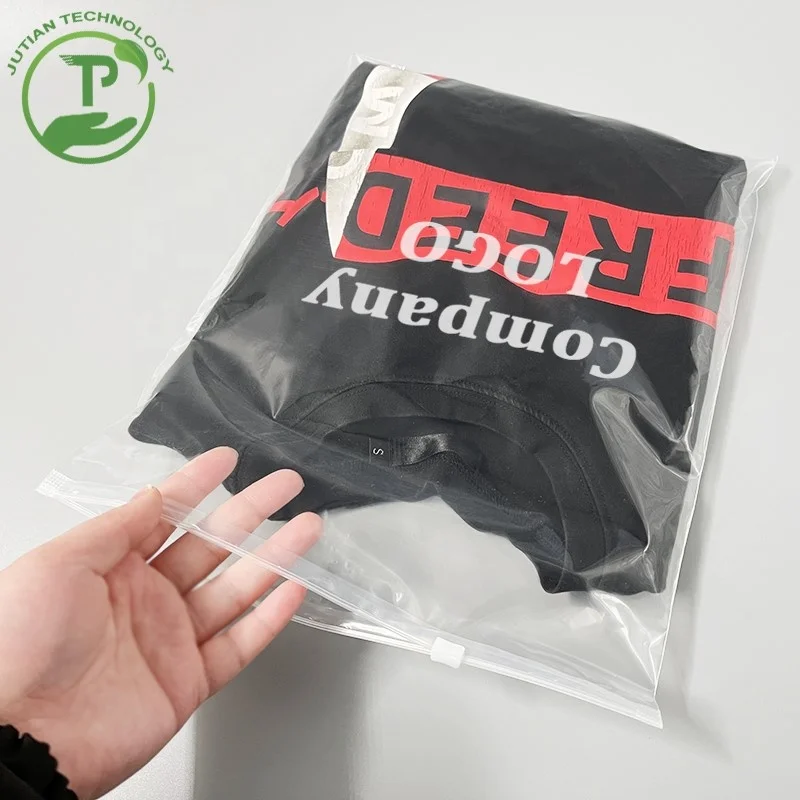 Custom Printed Logo Clothing Packaging Zipper Bag Slide ZipLock T-Shirt Underwear Cpe Frosted Matte Self Seal Plastic Zip Bags