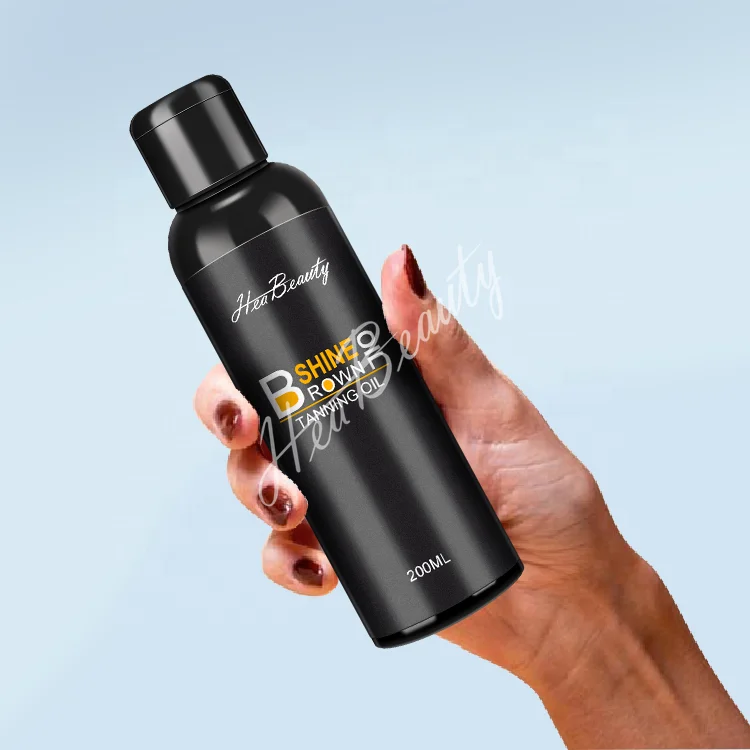 HEABEAUTY Premium Tinted Organic Sun Tanning Face Oil Tan Customize Sunless Tan Oil