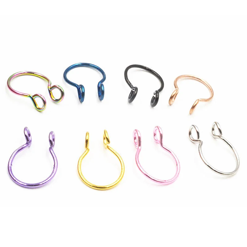 Fashion body jewelry surgical seamless stainless steel  Indian  nose ring studs piercing