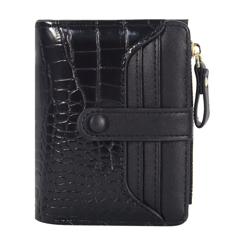 Personalized Small Wallet embossed crocodile pattern leather Women Slim card holder wallet Custom bank card holder Popular