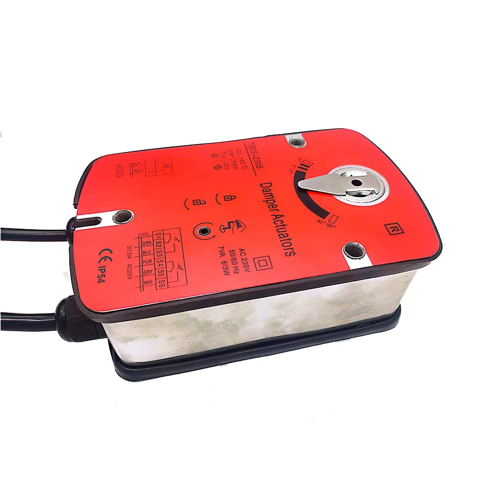 Manufacturer 230 Voltage HVAC System Damper Control  5Nm Circle Coupling Spring Return Damper Actuator For Air Conditioning