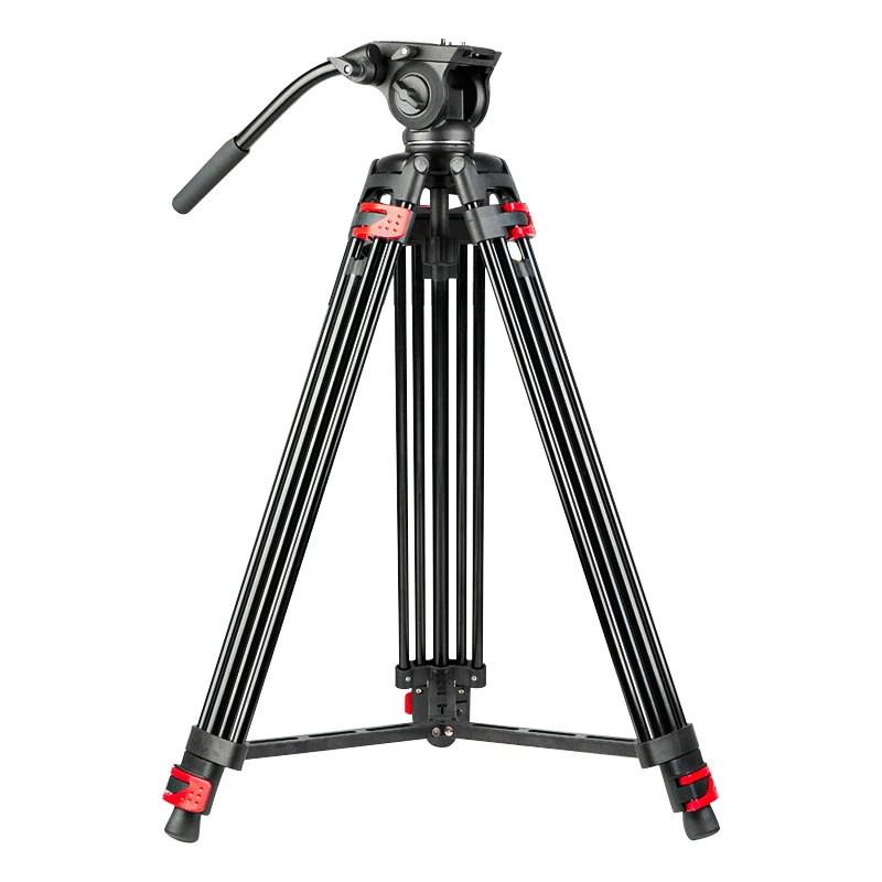 OEM Photography Camera 1.8m Professional Heavy Duty  Aluminum Alloy Camera Video Tripod with Panoramic Fluid Damping Head