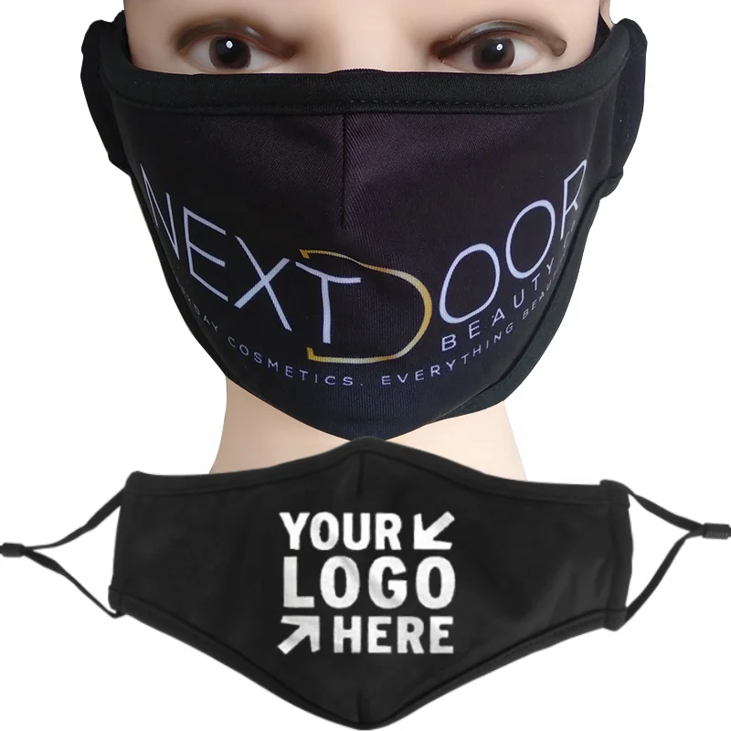 Hellosports Face Maskes With Logo Blank Custom Designer Polyester Funny Printed Full Cotton Fabric Part Customizable Face Maskes