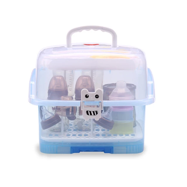 Household baby milk bottle drying racks plastic storage box
