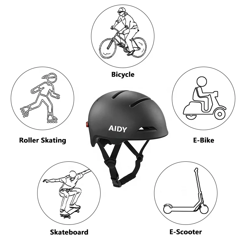 Смарт-шлем велосипедный CPSC AS/NZS 2063 с поддержкой bluetooth со светодиодной подсветкой