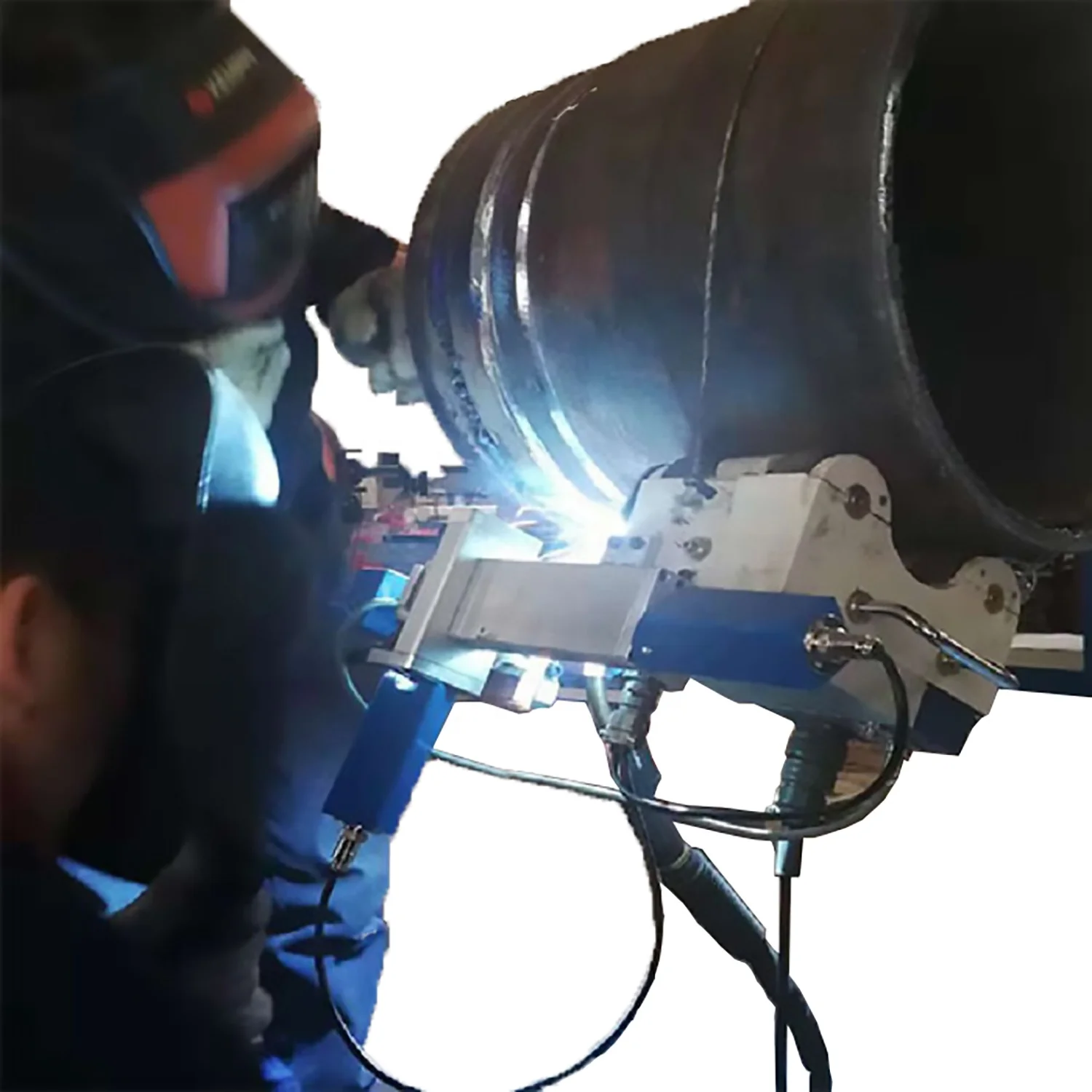 Automatic orbital pipeline MIG welder for pipeline construction