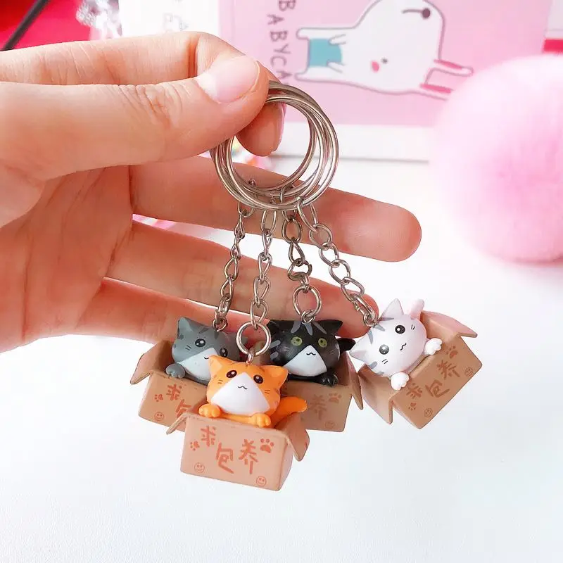 pvc XNG Cute keychain Self Defense Porte Clef Women pom KeyRing Car Trinket Key Chains Kids Toy  Cartoon Lucky Keychain Keyring